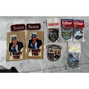 LOT OF VINTAGE PATCHES - I Want You, SEARS, NATL PARKS, LOYOLA